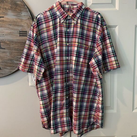 Brooks Brothers Multi Plaid Casual Summer Shirt XL - Picture 1 of 5